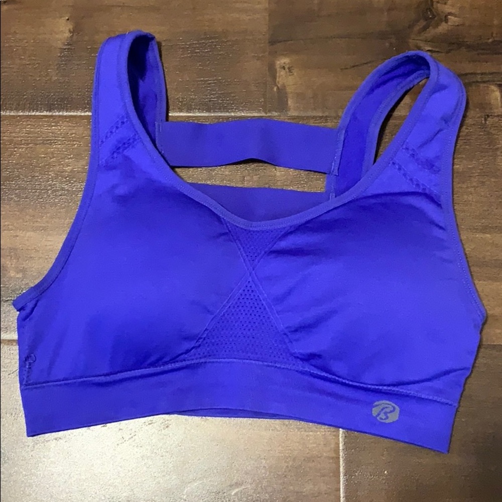 Bally Total Fitness periwinkle bra